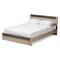 Baxton Studio Jamie Modern Two-Tone Oak and Grey Wood Queen Size Platform Bed 138-7709 - alternate 1